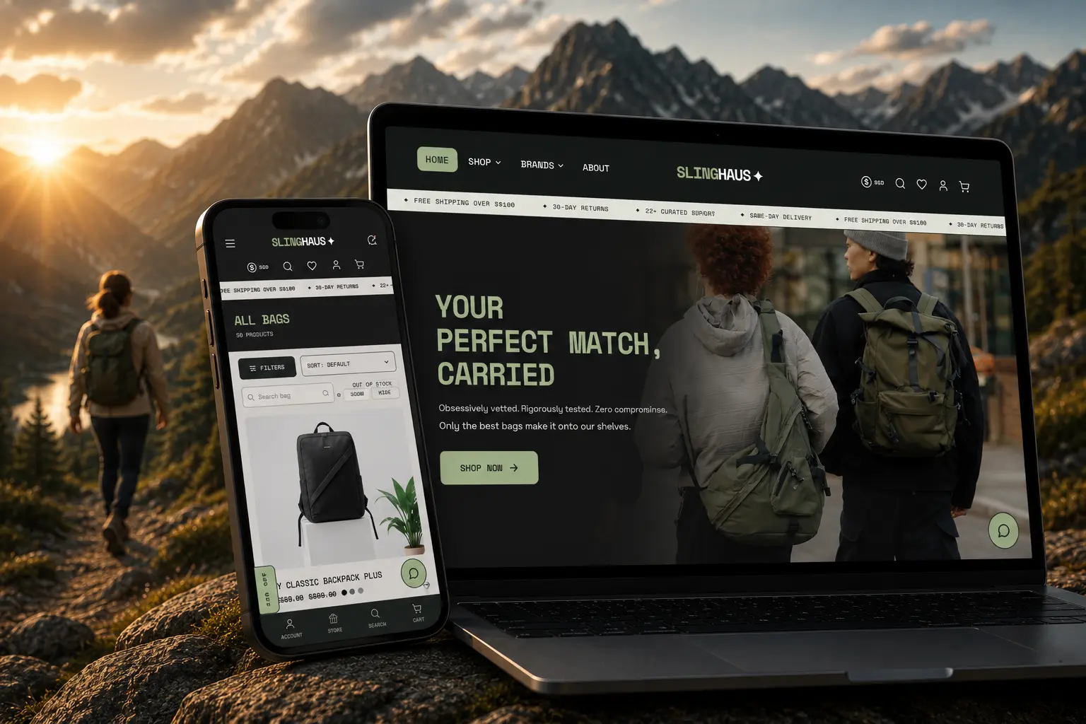 SlingHaus e-commerce website